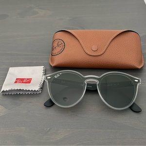 Ray-Ban Blaze RB4380N Polarized Sunglasses - Transparent and Green Lenses